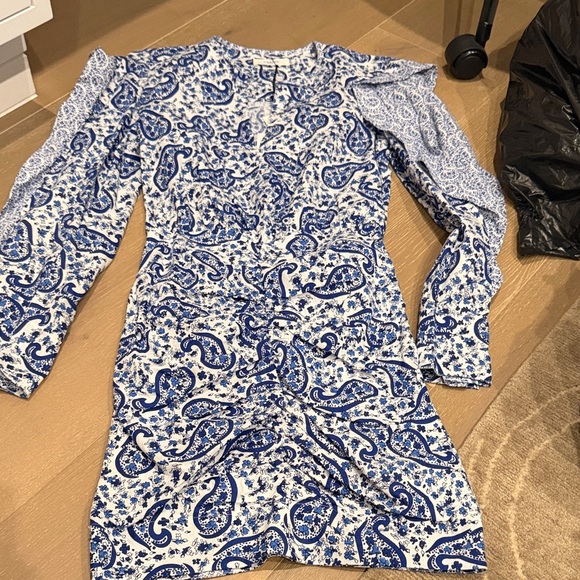 Isabel Marant Dresses & Skirts - Isabel Marant Long Sleeve Dress in Blue and White